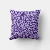 抽象芸術041211 - Power Blue on深い紫 クッション (裏面)