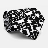 抽象芸術090112 v7黒の白 ネクタイ (ロール)