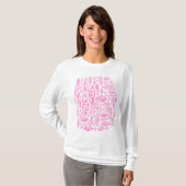 抽象芸術100813 – ピンク Tシャツ (正面フル)
