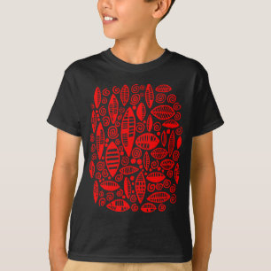 抽象芸術100813 – 赤 Tシャツ