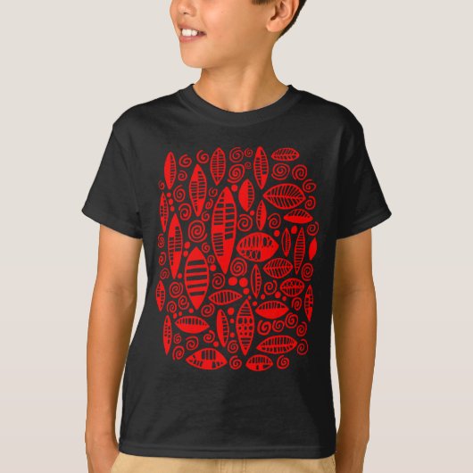 抽象芸術100813 – 赤 Tシャツ (正面)