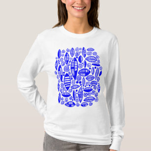 抽象芸術100813 – 青 Tシャツ