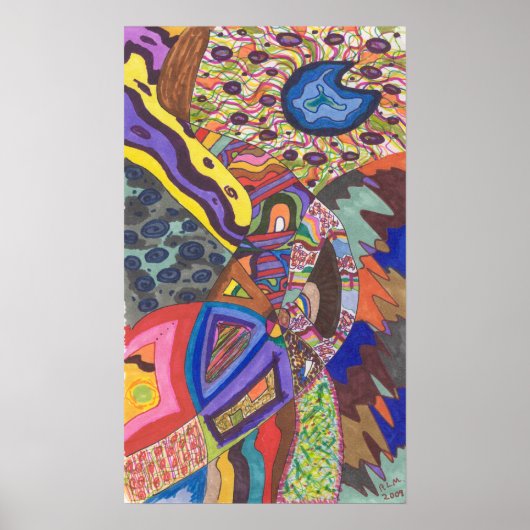 抽象芸術109、オリジナル素晴らし芸術 ポスター (正面)