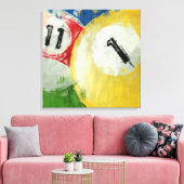 抽象芸術11球ビリヤード キャンバスプリント (インサイチュ (リビング))