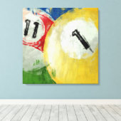 抽象芸術11球ビリヤード キャンバスプリント (インサイチュ (ウッドフロア))