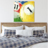 抽象芸術11球ビリヤード キャンバスプリント (インサイチュ (寝室))