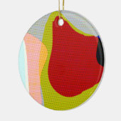 抽象芸術1117 – アカラフルート セラミックオーナメント (左)
