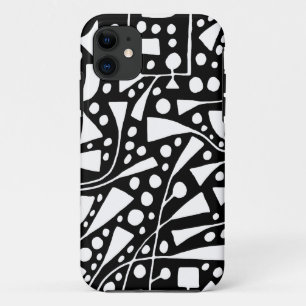 抽象芸術120112黒の白 iPhone 11 ケース