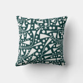 抽象芸術120112 – 濃い緑の上の白 クッション (裏面)