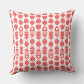 抽象芸術140823 – トロピカルピンクon白 クッション (裏面)