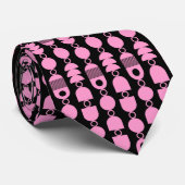 抽象芸術140823 – ブラックのピンク ネクタイ (ロール)