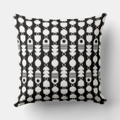 抽象芸術140823 – 黒の上に白 クッション (裏面)