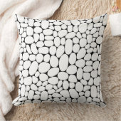 抽象芸術160417 – 黒の上に白 クッション (ブランケット)