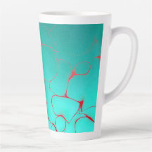 抽象芸術16 Azure、Dappled Blue、オレンジ/赤