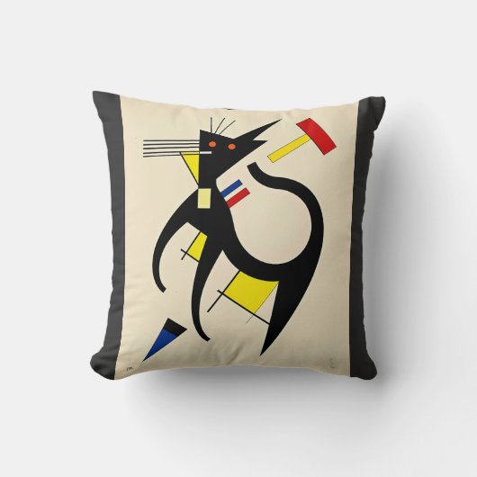 抽象芸術1950s猫 クッション (正面)