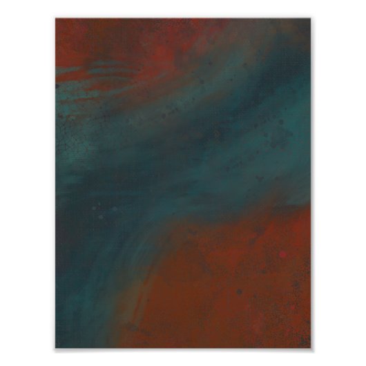 抽象芸術1：赤と青 フォトプリント            (正面)