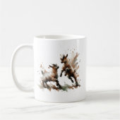 抽象芸術2ヤギ コーヒーマグカップ (左)