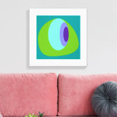 抽象芸術2青（緑） キャンバスプリント (インサイチュ (リビング))