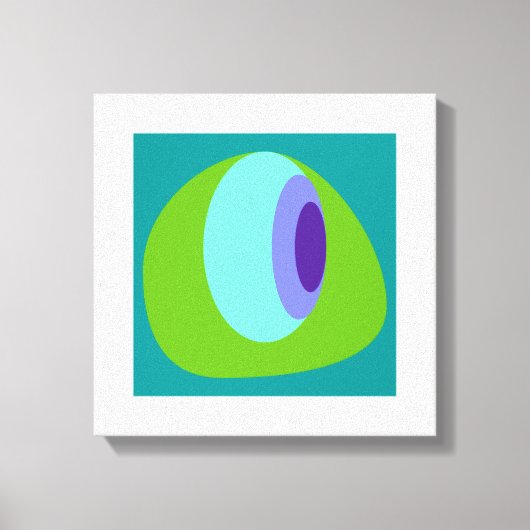 抽象芸術2青（緑） キャンバスプリント (正面)