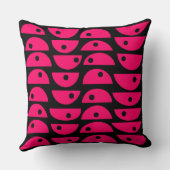 抽象芸術220816 – ネオン赤（黒） クッション (裏面)