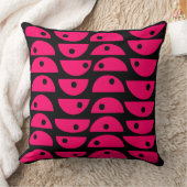 抽象芸術220816 – ネオン赤（黒） クッション (ブランケット)