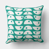 抽象芸術220816 – 緑の青#009a88白 クッション (裏面)