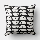 抽象芸術220816 – 黒の上に白 クッション (裏面)