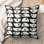 抽象芸術220816 – 黒の上に白 クッション (ブランケット)