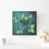 抽象芸術24時 スクエア壁時計 (ホーム)