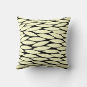 抽象芸術250713 – クリームオンブラック クッション (裏面)