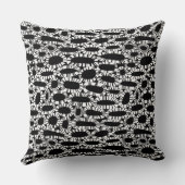 抽象芸術250923 – 黒の上に白 クッション (裏面)