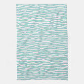 抽象芸術280314 – 淡い青の緑（白） キッチンタオル (縦)
