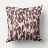 抽象芸術280314 – 濃い茶色(白) クッション (裏面)