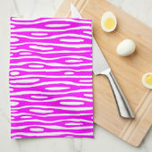 抽象芸術280314 – 白色のマゼンタ キッチンタオル (四つ折り)