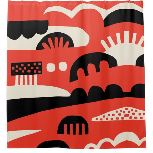 抽象芸術281219b シャワーカーテン (正面)