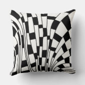 抽象芸術290417 – 黒オン白 クッション (裏面)