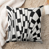 抽象芸術290417 – 黒オン白 クッション (ブランケット)