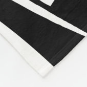 抽象芸術290417 – 黒オン白 フリースブランケット (角)