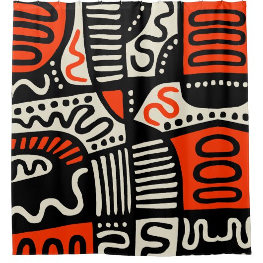 抽象芸術291219c シャワーカーテン (正面)