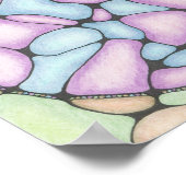 抽象芸術2 doodleアートプリント8x8in. ポスター (角)