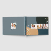 抽象芸術3枚の写真レイアウトの暖かい記念日 ゲストブック (全面)