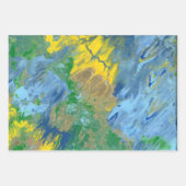 抽象芸術3面 ラッピングペーパーシート (正面)