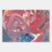 抽象芸術3面 ラッピングペーパーシート (正面3)