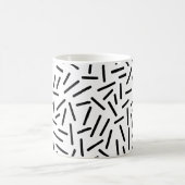 抽象芸術300117 – 黒（白） コーヒーマグカップ (中央)