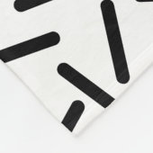 抽象芸術300117 – 黒（白） フリースブランケット (角)