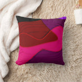 抽象芸術328 – 紫レッドピンク クッション (ブランケット)