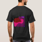 抽象芸術328 – 紫レッドピンク Tシャツ (裏面)