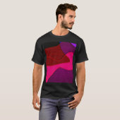 抽象芸術328 – 紫レッドピンク Tシャツ (正面フル)