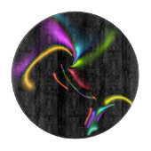 抽象芸術334ブラックの明るい優雅な形状 カッティングボード (正面)