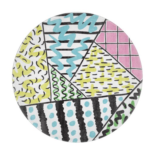 抽象芸術3:手描き背景画。 カッティングボード (正面)